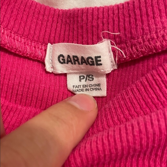 Garage Hot Pink Ribbed Top - Picture 2 of 4